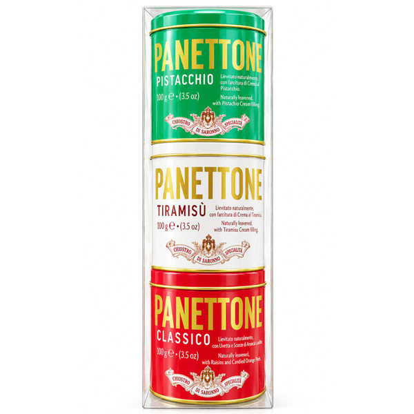 Lazzaroni Chiostro Di Saronno Mix Mini Italian Panettone Cakes Gift Tower 3x100g