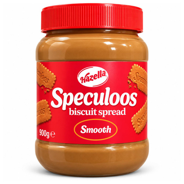 Hazella Speculoos Smooth Caramelised Biscuit Spread Sweet Creamy Jar Pack 900g