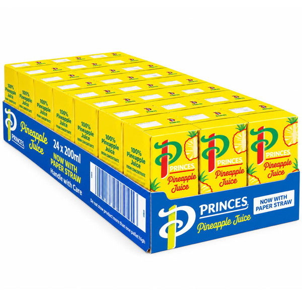 Princes Pineapple Juice From Concentrate Pure Juice Drink Carton Pack 24 x 200ml