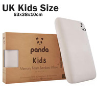 Panda Kids Memory Foam Bamboo Pillow White Bed Size 4+ Years Children Cushion