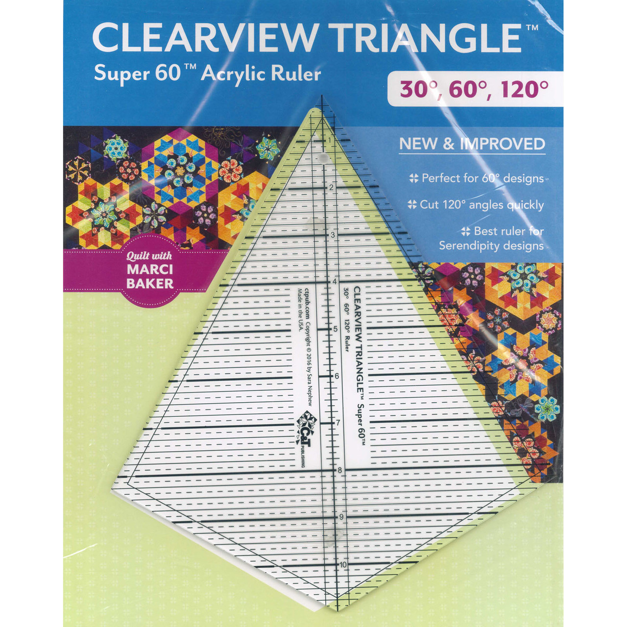 RULER SUPER 60 degree CLEARVIEW TRIANGLE - EE Schenck Company