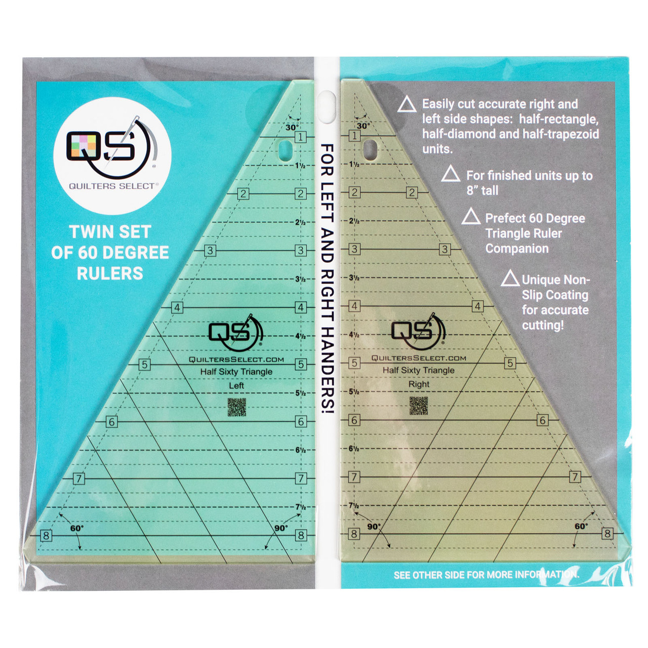 Twin set of 60° Non-Slip Rulers | EE Schenck Company