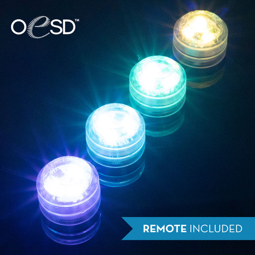 TEALIGHTS 4ct LED MULTICOLORED