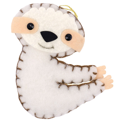KIT FELT ORNAMENT SLOTH PK OF 3 EA