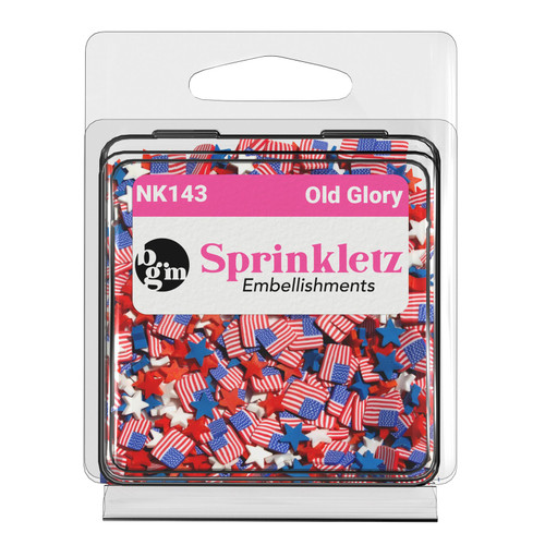 EMBELLISHMENTS OLD GLORY SPRINKLETZ  PK OF 3 EA