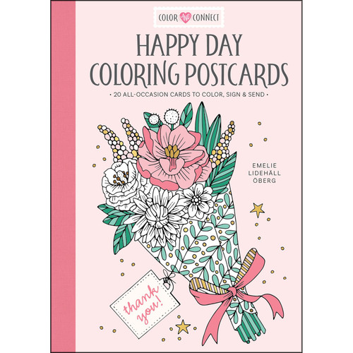 COLORING POSTCARDS HAPPY DAY 20ct