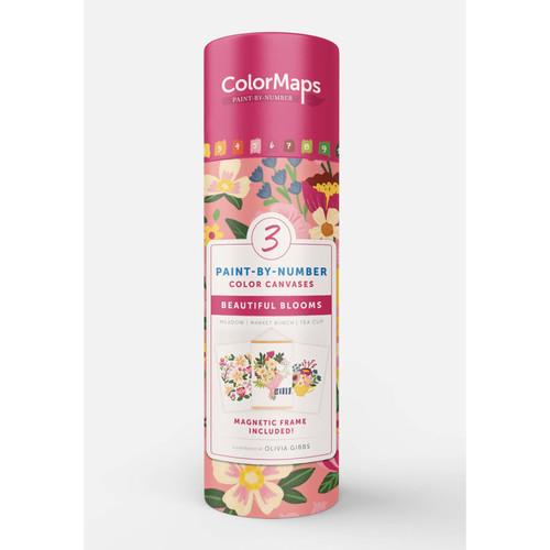 PAINT BY NUMBER KIT BEAUTIFUL BLOOMS