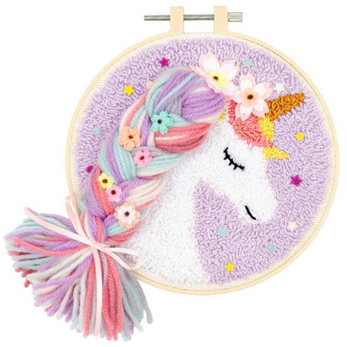 KIT PUNCH NEEDLE UNICORN 6" PK OF 3 EA