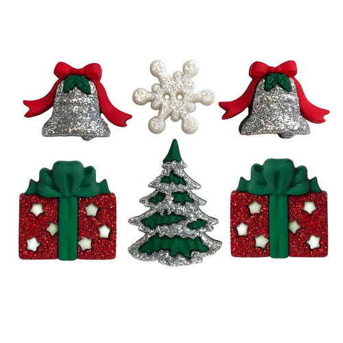 BUTTONS ALL THAT GLITTERS PK OF 3 EA