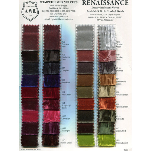 COLOR CARD RENAISSANCE SOLIDS