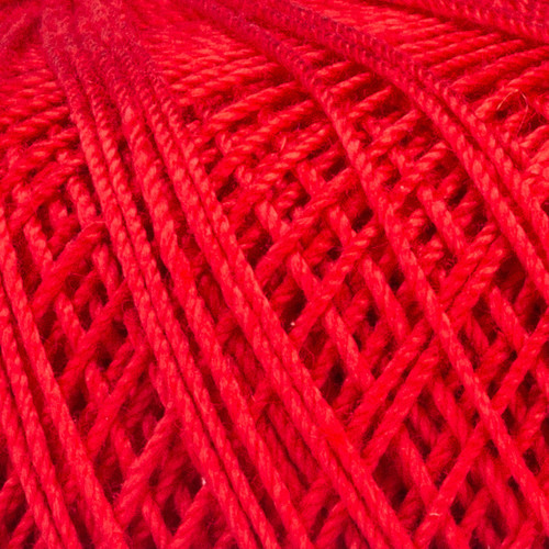 CROCHET THREAD sz10 ATOM RED 350yd AUNT LYDIA'S PK OF 3 EA