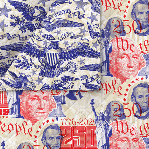250 YEARS OF AMERICA 220 26882 QUILTED PRINT MIN QTY: 30 YD