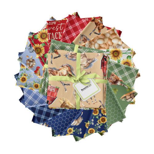 FAT QTR BUNDLE GREEN ACRES (16)