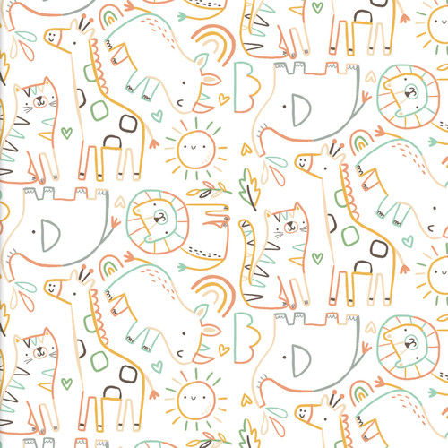 LITTLE WILDLINGS 24849 WHITE MINKY 58/60" DIGITAL