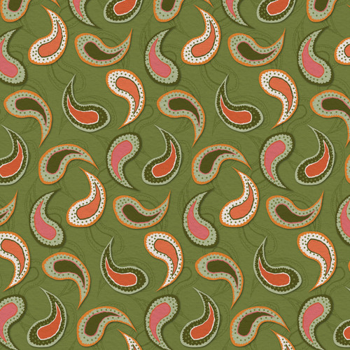 ABSTRACT SHAPES 120 26669 GREEN/PINK