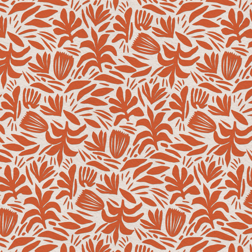 ABSTRACT SHAPES 183 26667 ORANGE ON WHITE 118"