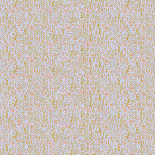 PETITE PETALS III 191P 26711 GOLD/BLUE SATEEN 118"