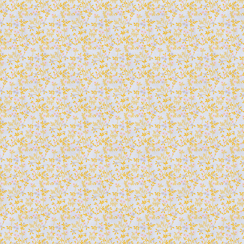 PETITE PETALS III 191P 26715 BLUE/GOLD SATEEN 118"