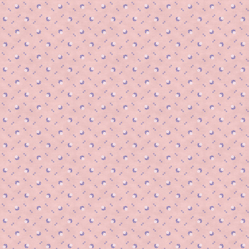 PETITE PETALS III 191P 26716 BLUE ON PINK SATEEN 118"