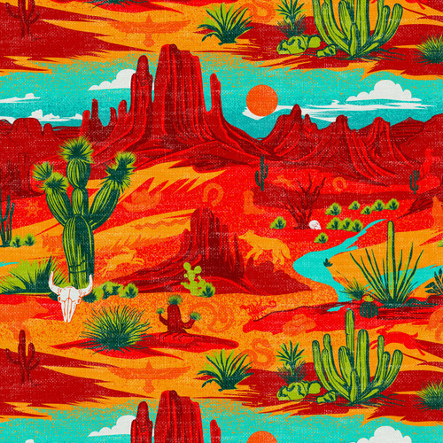 WILD, WILD WEST 191P 26757 MULTI SATEEN 118"