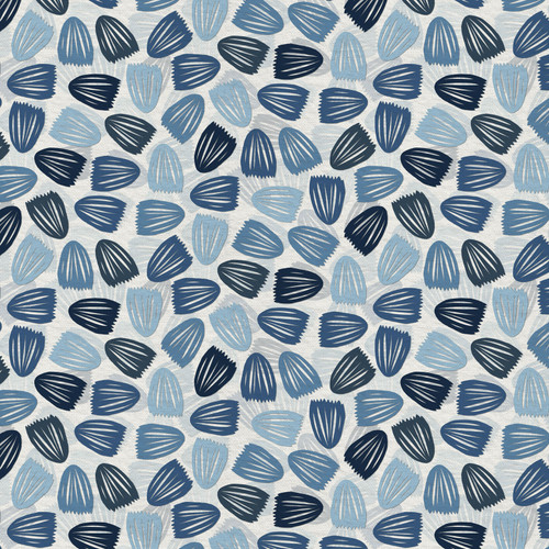 ABSTRACT SHAPES 350 26670 BLUE DBL GAUZE 50"