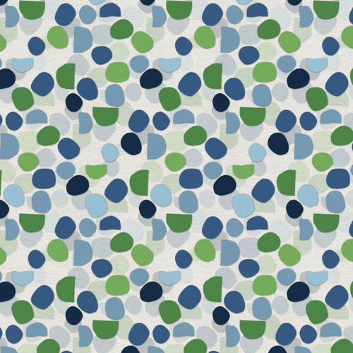 ABSTRACT SHAPES 350 26680 BLUE/GREEN DBL GAUZE 50"