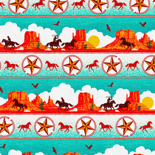 WILD, WILD WEST 350 26758 MULTI DBL GAUZE 50"