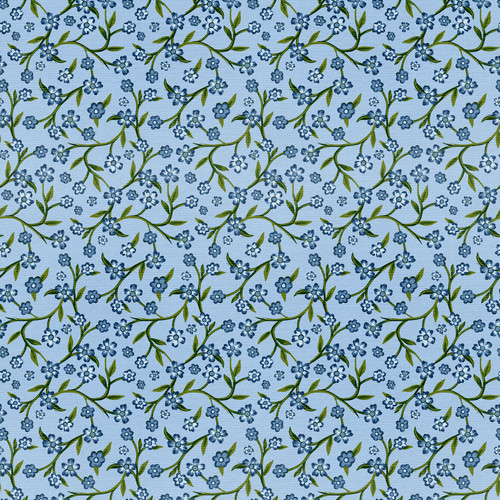GRANDMA'S WALLPAPER 350 26794 BLUE DBL GAUZE 50"