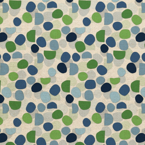 ABSTRACT SHAPES 360 26680 BLUE/GREEN ORG COT CANVAS 58"