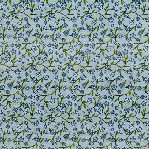 GRANDMA'S WALLPAPER 360 26794 BLUE ORG COT CANVAS 58"