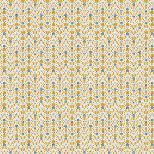 YEAR OF THE HORSE 370 26748 BLUE/GOLD SATEEN 60"