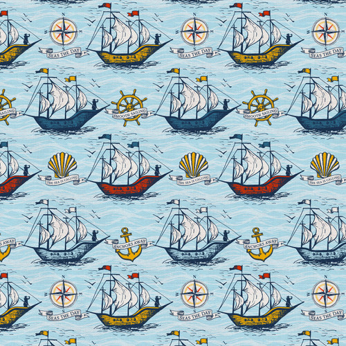 SAILOR'S LIFE FOR ME 390 26631 LT BLUE RAYON 55/56"