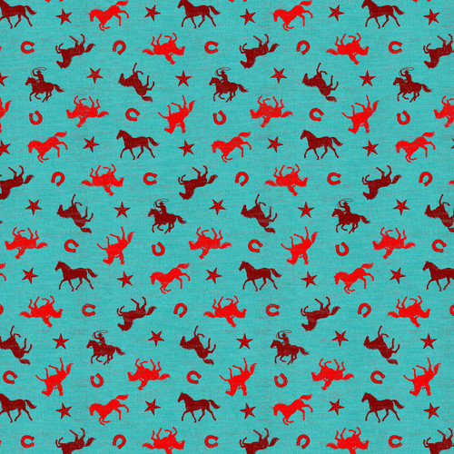 WILD, WILD WEST 390 26764 BLUE/RED RAYON 55/56"