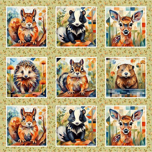 WOODLAND ANIMALS 2QFA 1 PNL MULTI