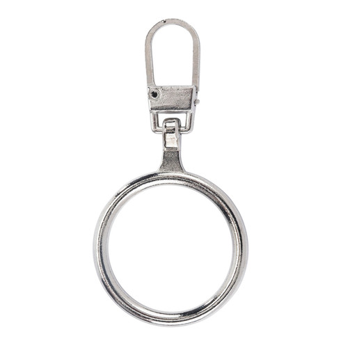 ZIPPER PULL RING 1" SILVER PK OF 3 EA