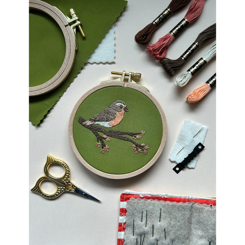 EMBROID KIT SPRING ROBIN