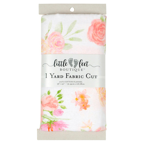 YD CUT FLANNEL FLORAL 1 YD PK OF 2 EA