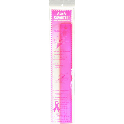 RULER ADD A QUARTER 12" PINK