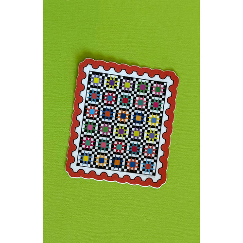 STICKER POSTAGE STAMP QUILT PK OF 6 EA