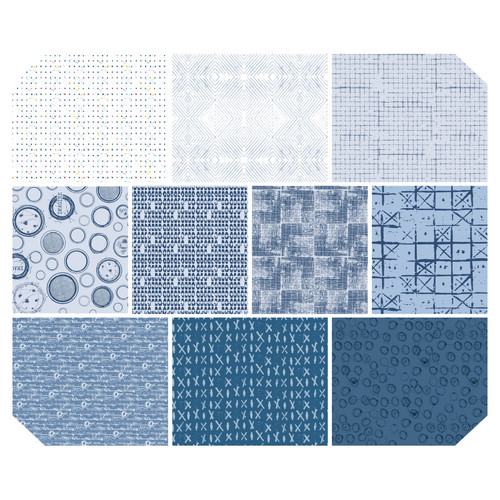 HALF YD STAMPED BLUEPRINT (10) PK OF 2 EA