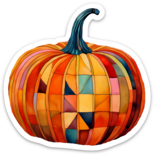 STICKER PATCHWORK PUMPKIN PK OF 6 EA