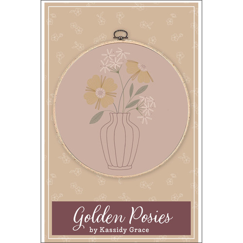 STITCH CARD GOLDEN POSIES
