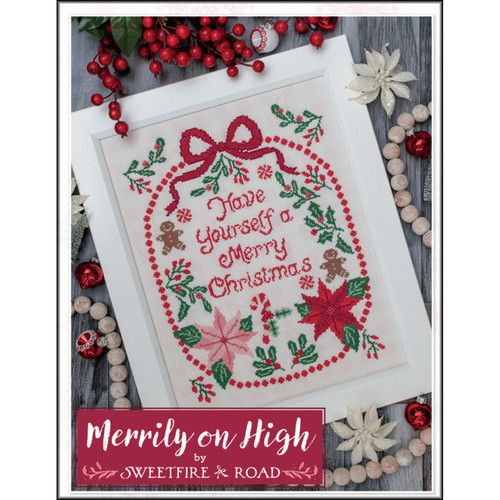 STITCH CARD MERRILY ON HIGH