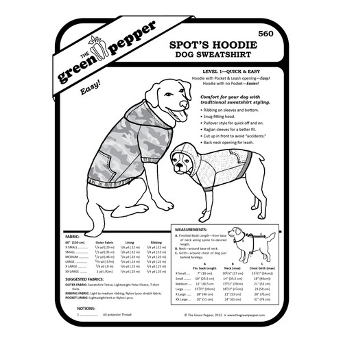 PATTERN SPOT'S HOODIE DOG SWEATSHIRT