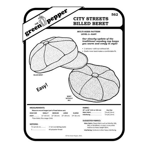 PATTERN CITY STREETS BILLED BERET