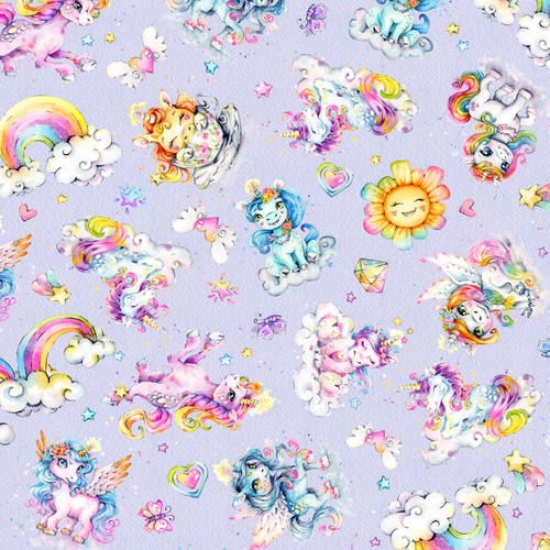 UNICORN WISHED & RAINBOW KISSES UWRK 6742 PURPLE