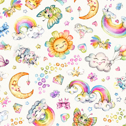 UNICORN WISHED & RAINBOW KISSES UWRK 6743 CLOUD
