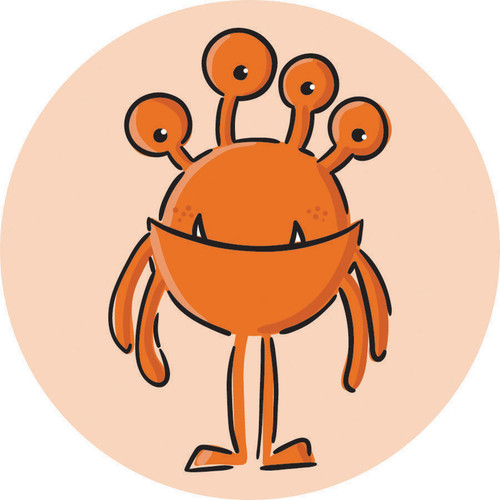 AD FAB 3" KID MONSTERS 4 EYES PK OF 12 EA