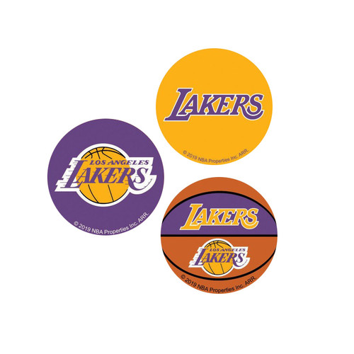 AD FAB 1.5" NBA LAKERS 3ct PK OF 12 EA