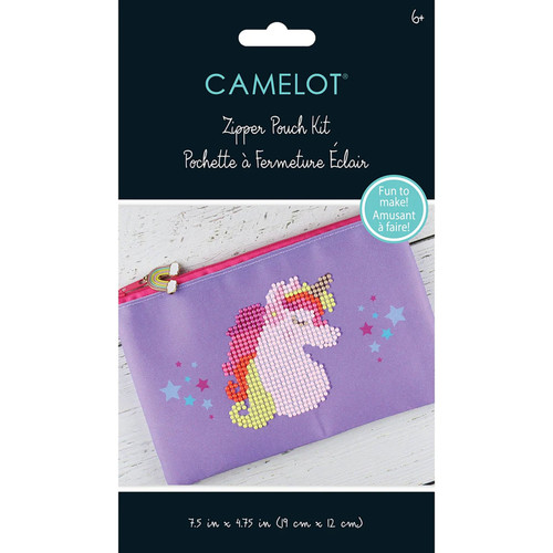 UNICORN DIAMOND PAINTING ZIP POUCH KIT